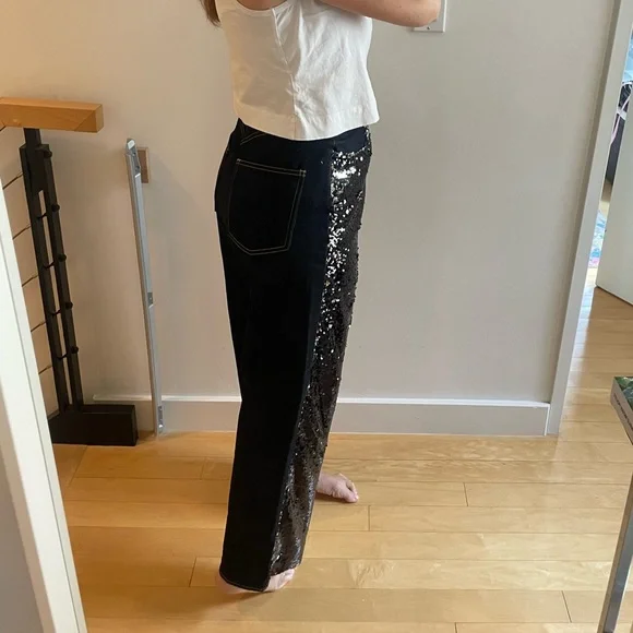 Dark denim Golden Goose Breezy Flip Sequin Jeans - Picture 6 of 11